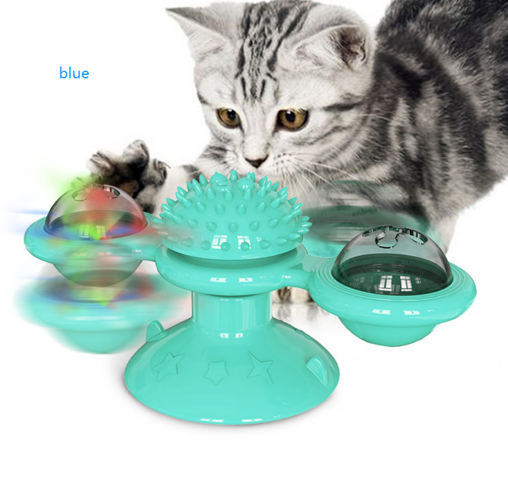 Load image into Gallery viewer, Cat Rotating Windmill Multi-Function Toys Itch Scratching Device Teeth Shining Toy
