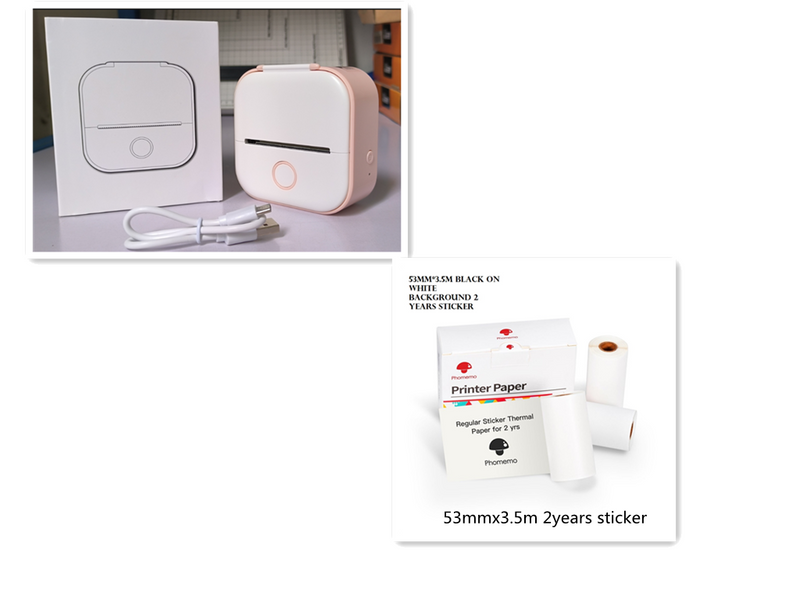 Load image into Gallery viewer, Portable Mini Thermal Label Printer Home Photo Printer
