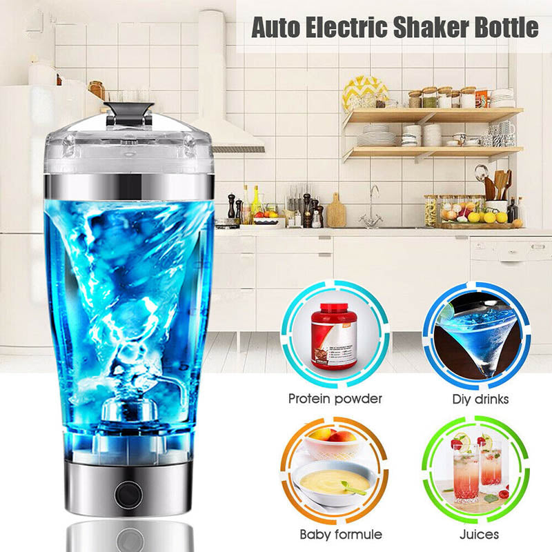 Load image into Gallery viewer, Electric Protein Shake Stirrer USB Shake Bottle Milk Coffee Blender
