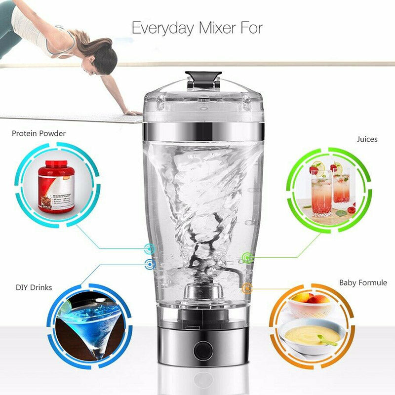 Load image into Gallery viewer, Electric Protein Shake Stirrer USB Shake Bottle Milk Coffee Blender
