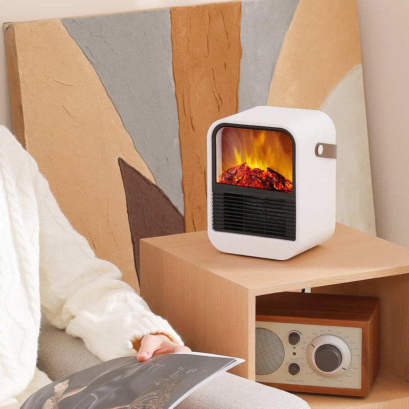 Load image into Gallery viewer, Flame Mountain Desktop Warm Air Blower Small Household Portable
