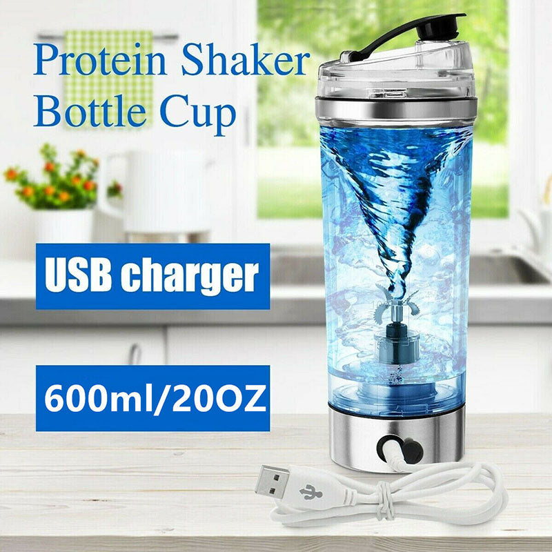 Load image into Gallery viewer, Electric Protein Shake Stirrer USB Shake Bottle Milk Coffee Blender
