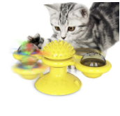 Load image into Gallery viewer, Cat Rotating Windmill Multi-Function Toys Itch Scratching Device Teeth Shining Toy
