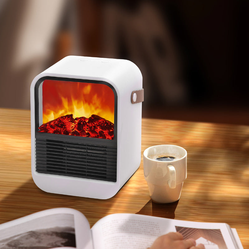 Load image into Gallery viewer, Flame Mountain Desktop Warm Air Blower Small Household Portable
